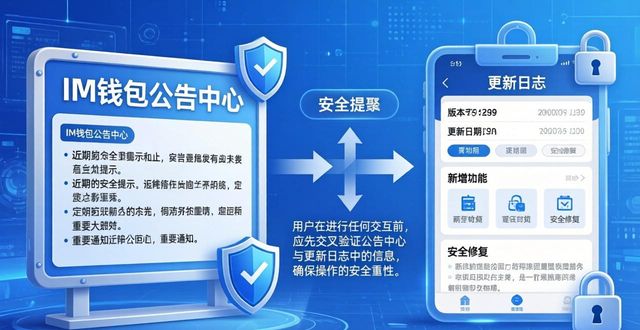 im钱包公告中心与更新日志使用指南