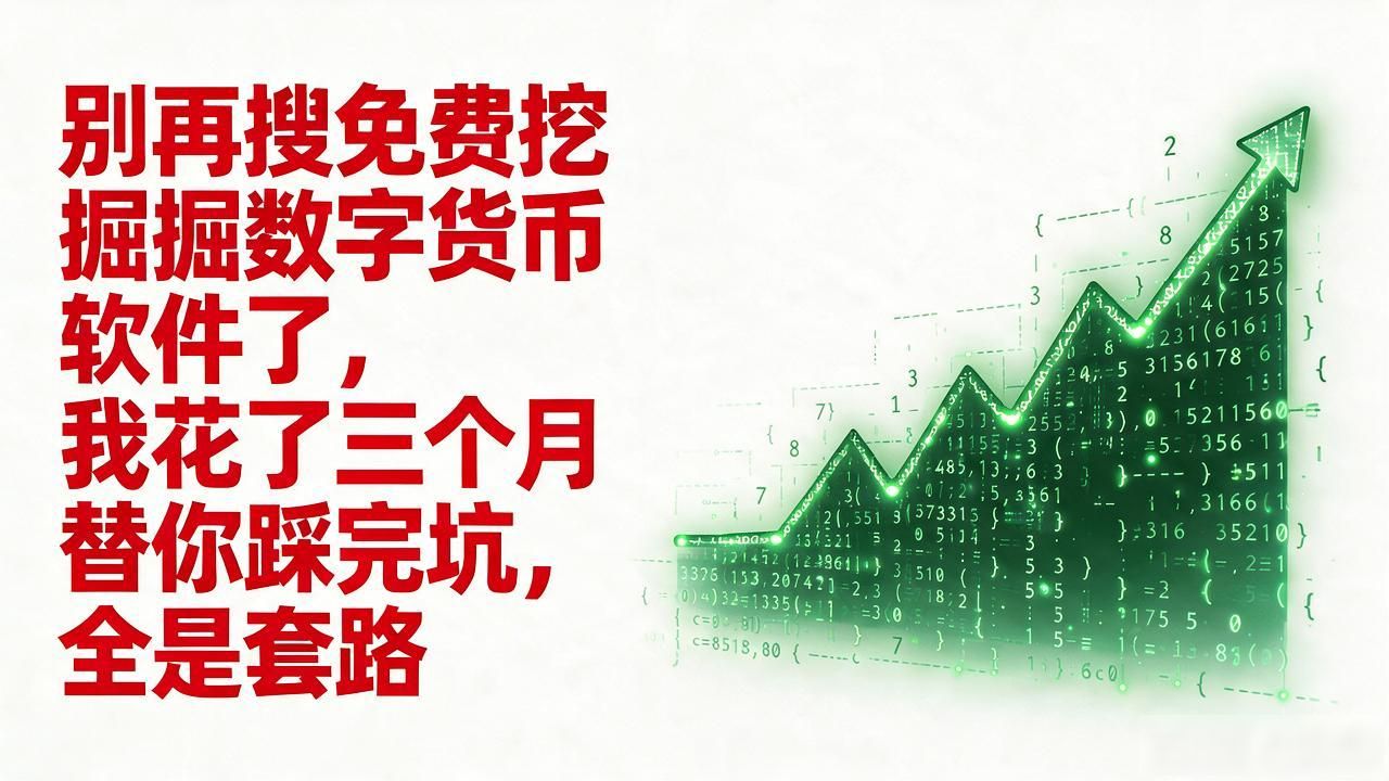 别再搜免费挖掘数字货币软件了，我花了三个月替你踩完坑，全是套路